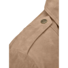 Women Beige Suede Stylish Fringes Jacket