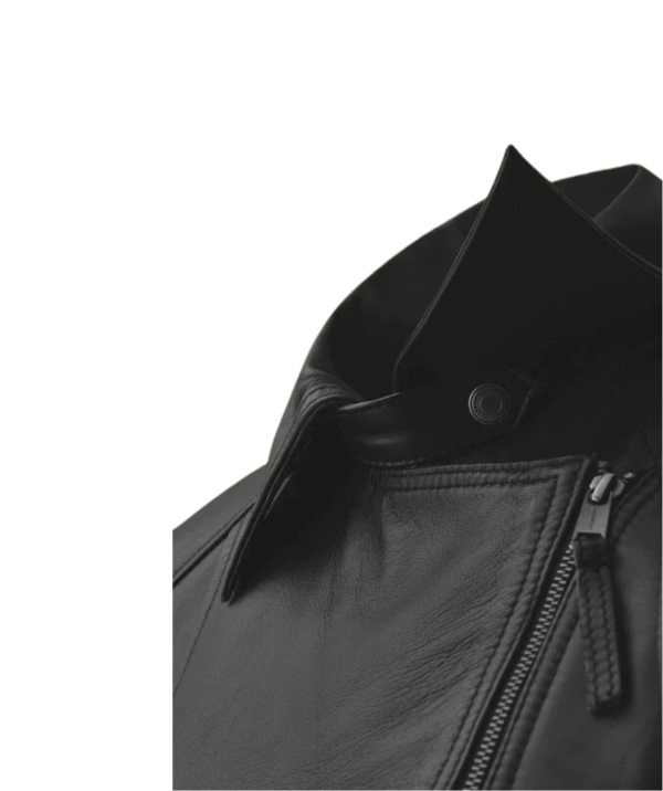 Checker Board Black Leather Motorcycle Jacket