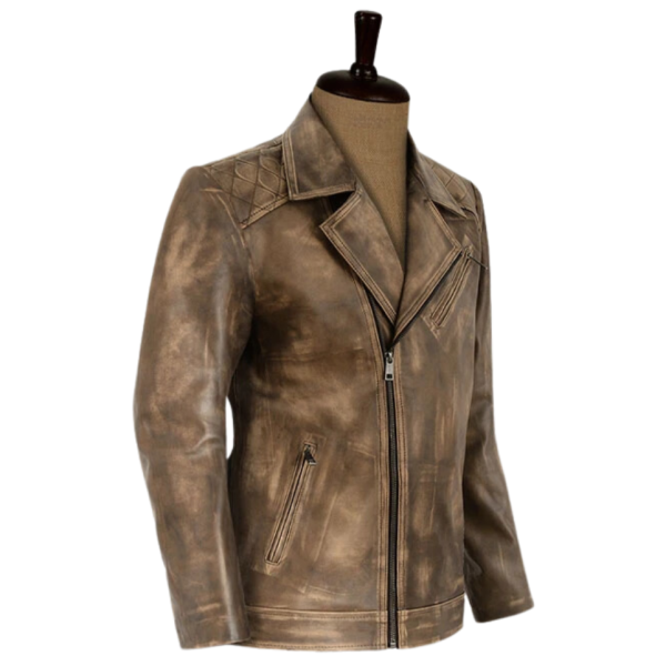 Men Timber Rugged Leather Jacket