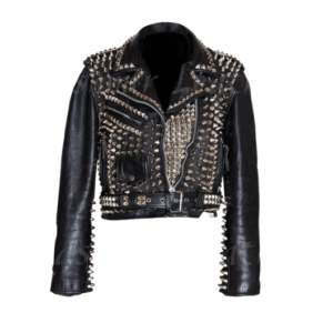 Gigi Hadid Black Cropped Leather Jacket