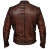 Men Brown Rough Leather Jacket