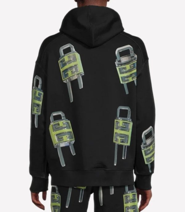 A_APRockyGivenchy4GLockPrintBlackHoodie