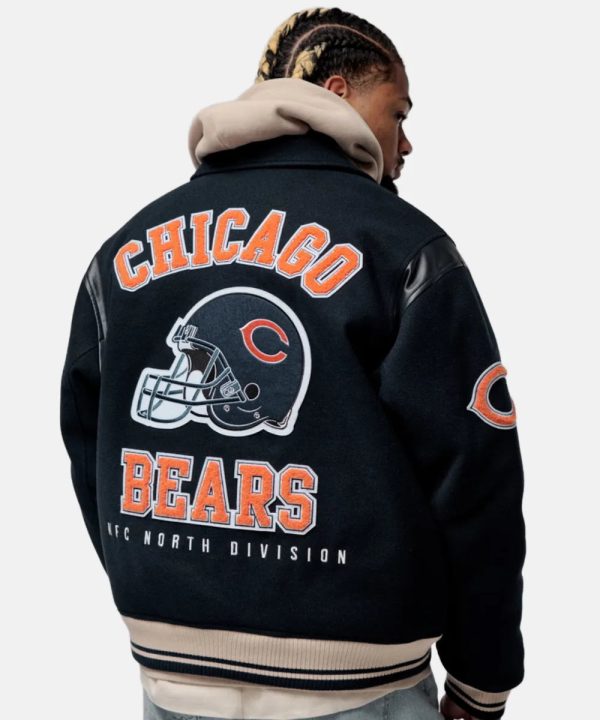 North Division Chicago Bears Varsity Bomber Jacket Blue