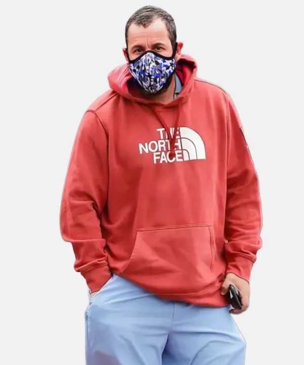 AdamSandlerRedNorthFaceRedHoodie
