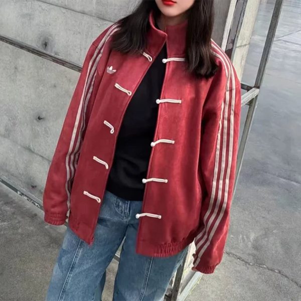 Adidas Chinese New Year Suede Leather Red Jacket