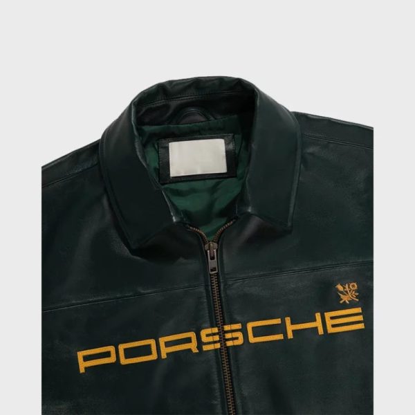 AimeLeonDorexPorscheLeatherJacketGreen