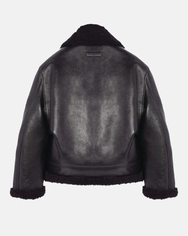 AmericanAirlinesArenaBadBunnyShearlingLeatherJacketForMenandWomen