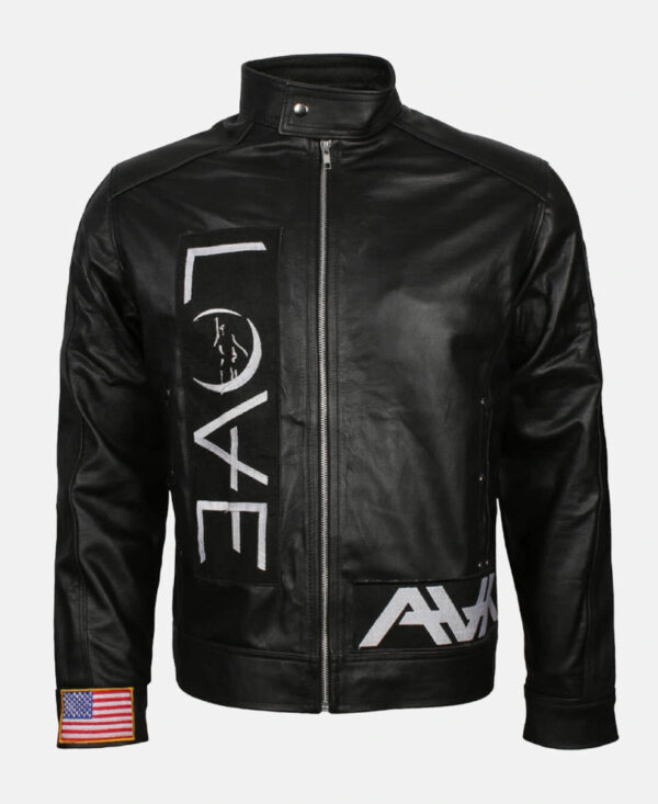 AngelsandAirwavesTomDelongeBlackLeatherBikerJacket