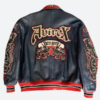 ArchiveAvirexNewYorkDragonsBlackandRedLeatherbomberJacket
