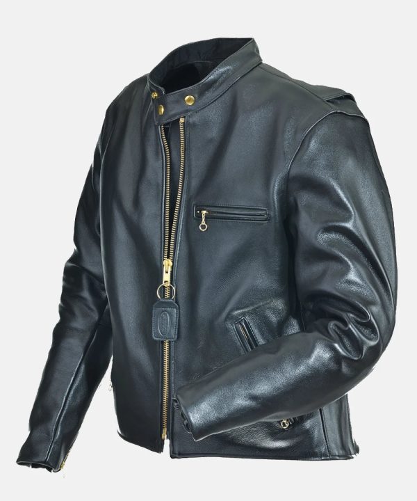Armored Vanson Black Leather Jacket