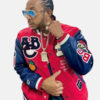 AtlantaBlackCrackersFull-SnapRedNavyVarsityWoolLeatherJacket