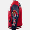 AtlantaBlackCrackersRedNavyVarsityWoolLeatherJacket