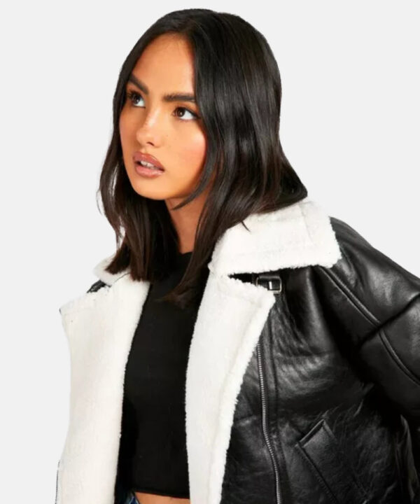 AviatorShearlingBlackLeatherFurJacket