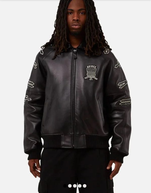 Avirex Trapstar Icon LDN Leather Bomber Jacket