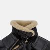 B2ShearlingSheepskinLeatherBomberJacket
