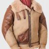 B3 Flying Shearling Leather Jacket
