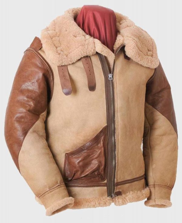 B3 Flying Shearling Leather Jacket