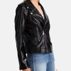Bagatelle Patent Black Leather Biker Jacket