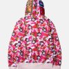 BapeXHelloPinkKittyZipperHoodieForSale