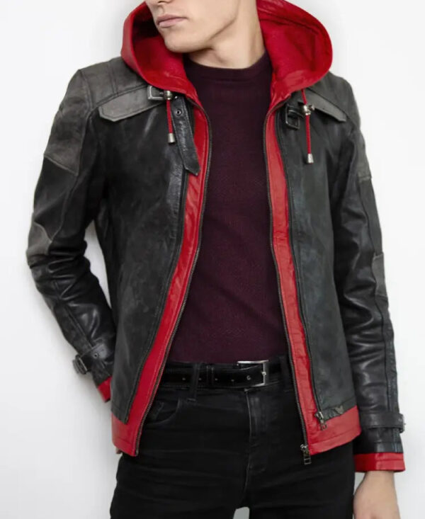 BatmanArkhamKnightRedHoodedJacket