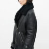 Black SheepSkin Leather Shearling Jacket