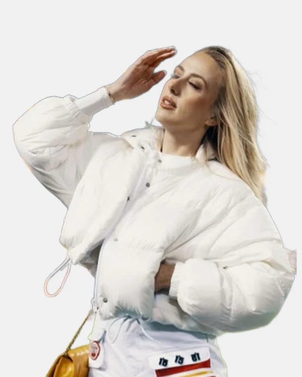 Brittany Mahomes White Puffer Jacket