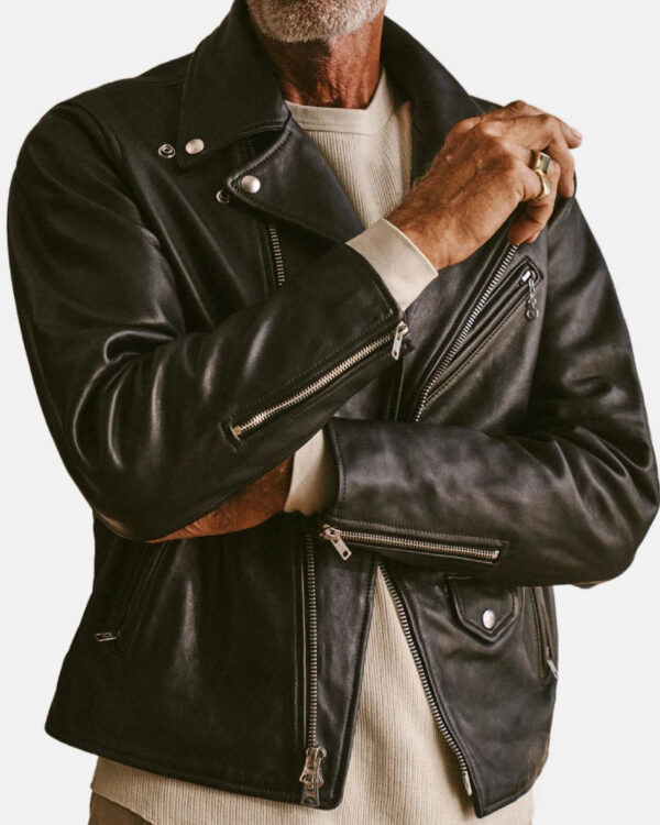 Buck Muson Bruiser Black Leather Moto Jacket