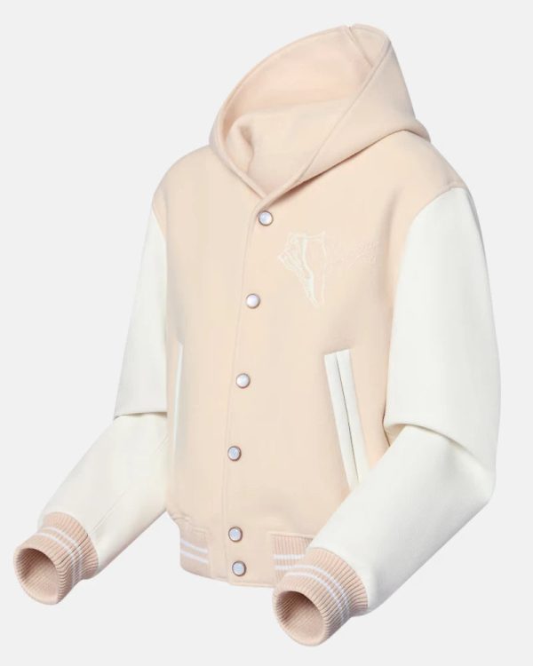 Calfskin Sailor Leather Hooded Varsity Jacket