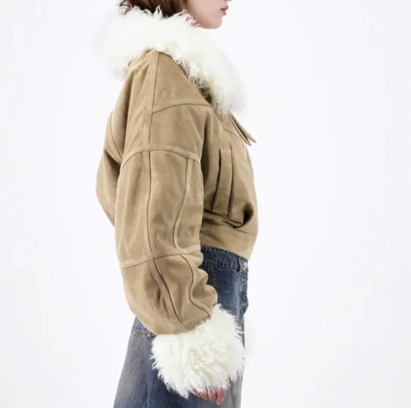 Camille Razat Emily in Paris Season 04 Camille Suede Leather Jacket