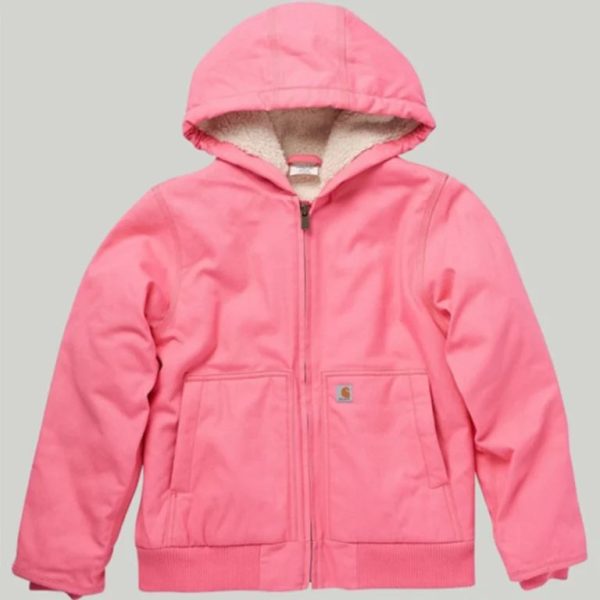 Pink Carhartt Hooded Active Jacket For Women