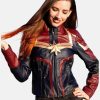 Carol Danvers Captain Marvel BrieLarson Captain Marvel Leather Jacket