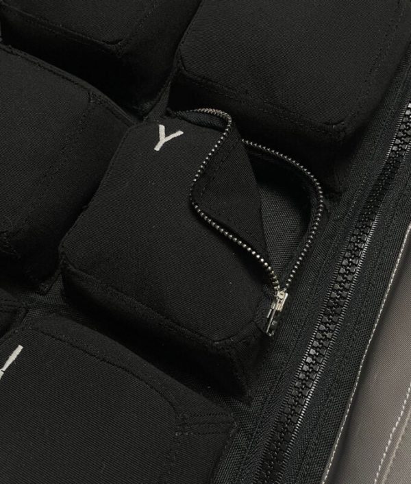 Christine Quinn Keyboard Quilted Puffer Jacket Black & Grey