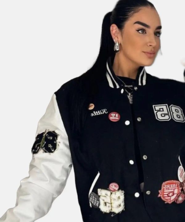 Claire Kittle SF 49ers black and White jacket