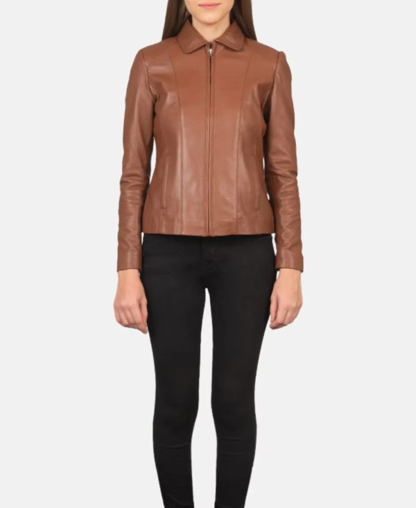 Colette Brown Leather Jacket