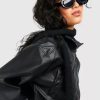 Cropped Leather Jacket