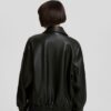 DadFitBlackFauxLeatherJacketWomen