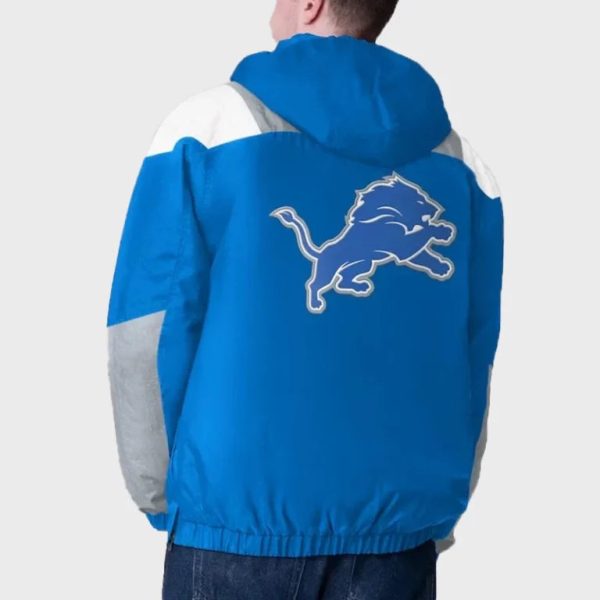Detroit Lions Starter Half-Zip Pullover Hooded Jacket