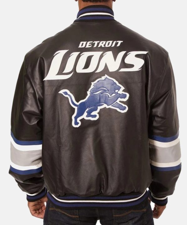Detroit Lions Striped Varsity Jacket