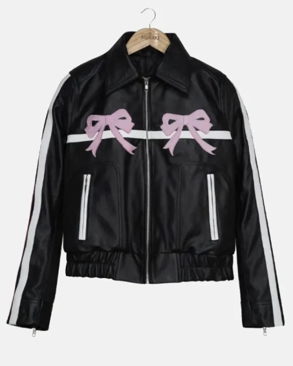 Diddi Moda Bow Leather Jacket