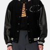 DieselBomberWoolLeatherVarsityJacket