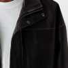 Distressed men Leather Oversize Jacket