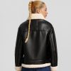 Double-SidedBlack Leather ShearlingJacket