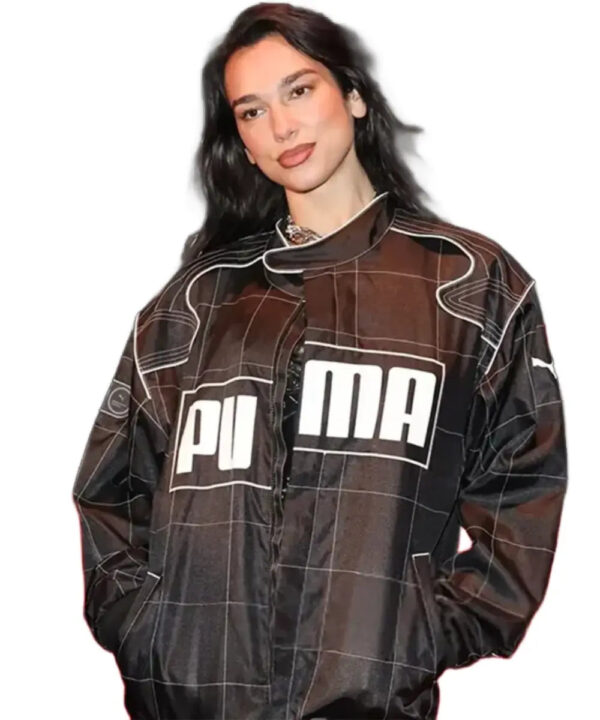 DuaLipaPumaOversizedRacingBlackJacketUnisex