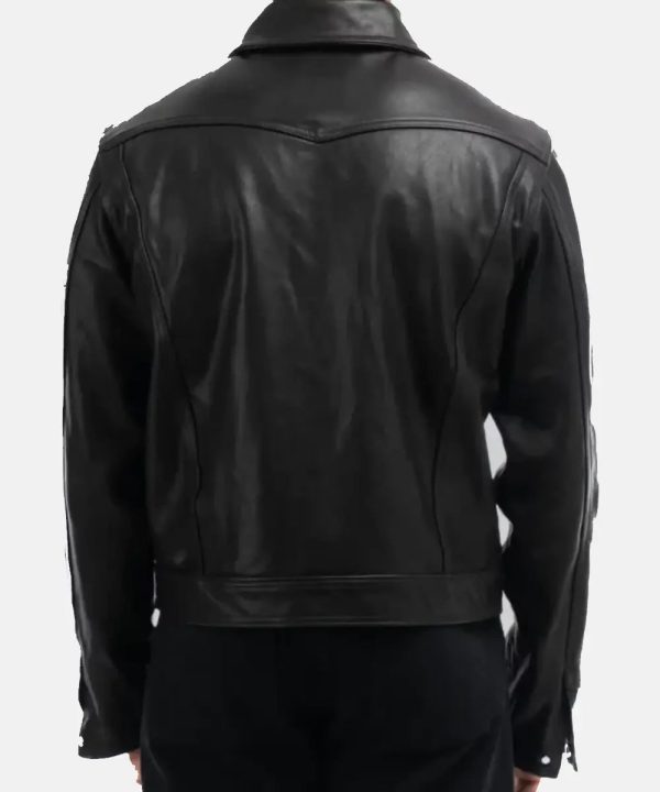 EminemHoudiniBlackLeatherTruckerJacket