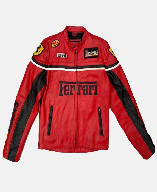  Ferrari Racing Leather Jacket_