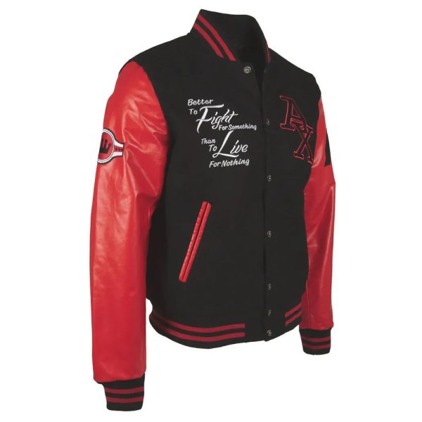 FightClubBoxingWoolLeatheLettermanVarsityBomberJacket