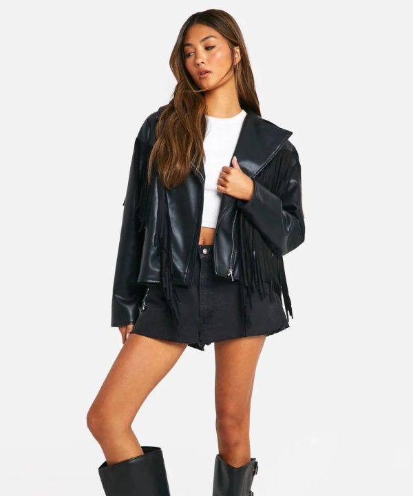Fringe leather Jacket