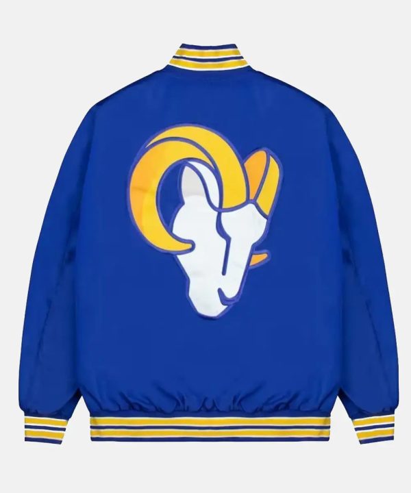 GOLFWANGRoyalLosAngelesRamsBomberSatinJacket