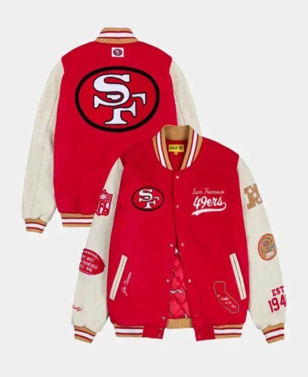 GOLFWANGSanFrancisco49ersLettermanJacket