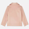 Girls Blush Pink Faux Leather Biker Jacket